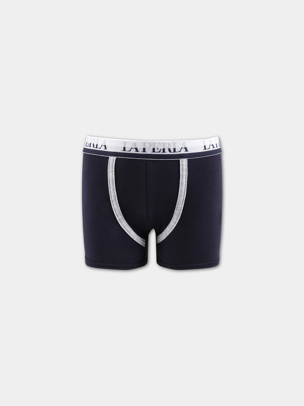 Blue boxer for boy with logo